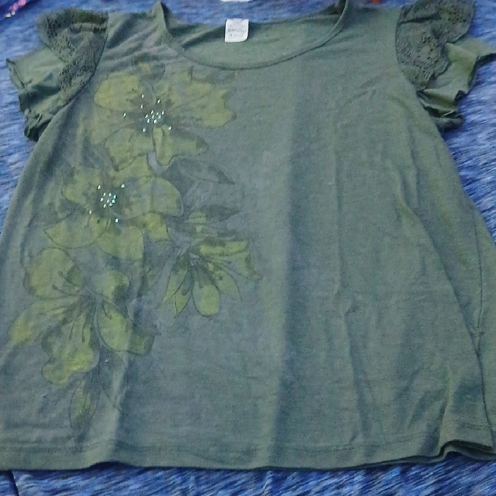 Faded Glory Olive Green Top